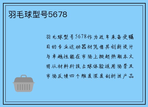羽毛球型号5678
